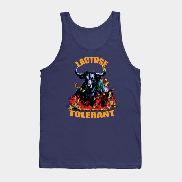 Lactose Tolerant --Metal Design T-Shirt Tank Top by Trendsdk